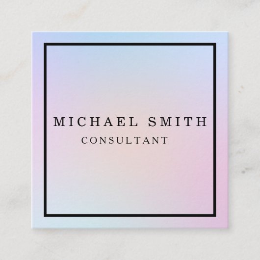 Personalized Custom Minimalist Modern QR Code Logo スクエア名刺 (正面)