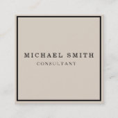 Personalized Custom Minimalist Modern QR Code Logo スクエア名刺 (正面)