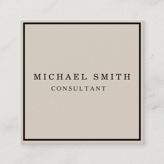 Personalized Custom Minimalist Modern QR Code Logo スクエア名刺 (正面)