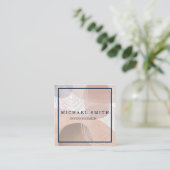 Personalized Custom Minimalist Modern QR Code Logo スクエア名刺 (スタンド正面)