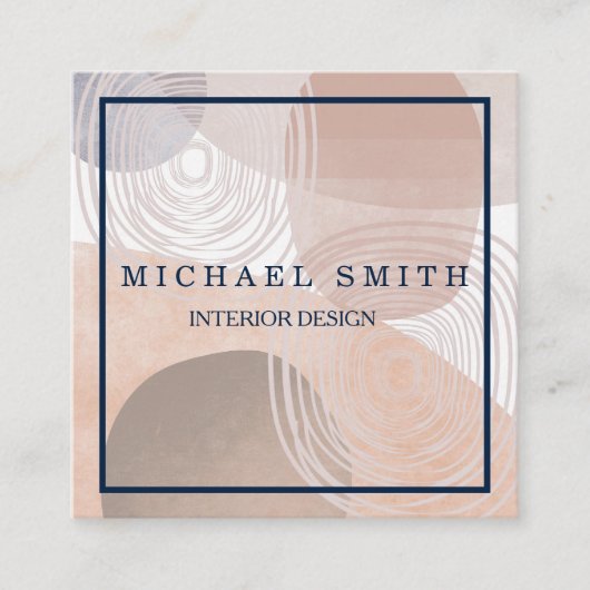 Personalized Custom Minimalist Modern QR Code Logo スクエア名刺 (正面)