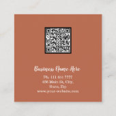 Personalized Custom Minimalist Modern QR Code Logo スクエア名刺 (裏面)