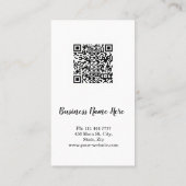 Personalized Custom Minimalist Modern QR Code Logo 名刺 (裏面)
