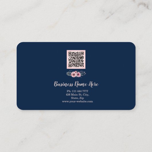 Personalized Custom Minimalist Modern QR Code Logo 名刺 (裏面)