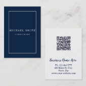Personalized Custom Minimalist Modern QR Code Logo 名刺 (正面/裏面)
