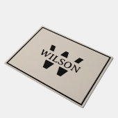 Personalized Custom Monogram Family Name ドアマット (アングル)