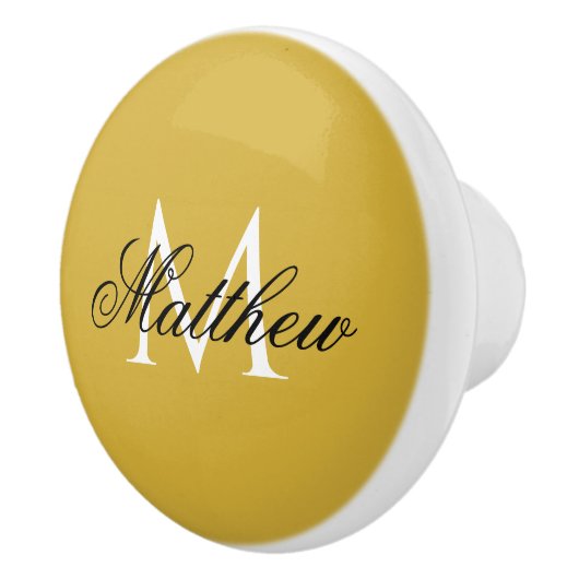 Personalized Custom Name and Monogram Ceramic Knob セラミックノブ (右)