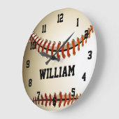 Personalized Custom Name Baseball Large Clock ラージ壁時計 (傾斜)
