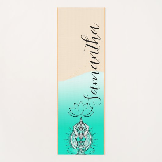 Personalized Custom Name boho meditation  ヨガマット (正面)