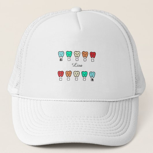 Personalized- Custom Name Cute Dental Cap キャップ (正面)