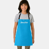 Personalized Custom Name Solid Color Sky Blue エプロン (インサイチュ)