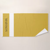 Personalized Custom Name Stylish Bath Towel バスタオル (バスタオル)