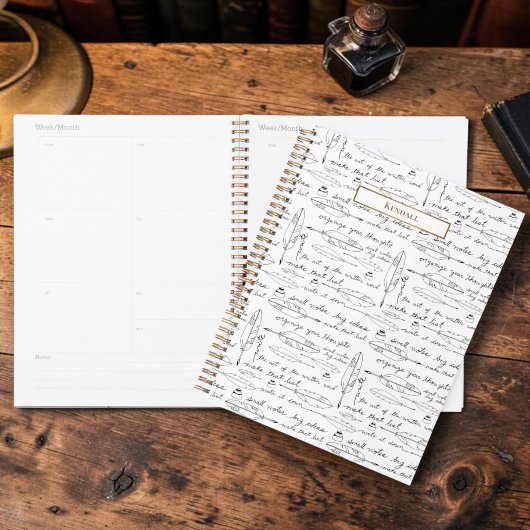 Personalized Custom Name Writer's Gift プランナー手帳