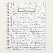 Personalized Custom Name Writer's Gift プランナー手帳 (正面)