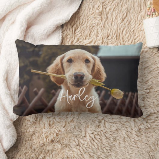 Personalized Custom Photo And Text ランバークッション (ブランケット)