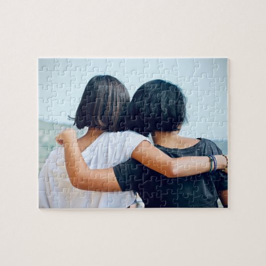 Personalized Custom Photo Best Friends ジグソーパズル (横)