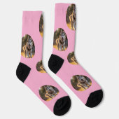 Personalized Custom Photo Blob - Husky Dog Face ソックス (右)