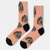 Personalized Custom Photo Blob - Husky Dog Face ソックス (左)