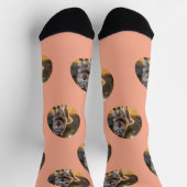 Personalized Custom Photo Blob - Husky Dog Face ソックス (上部)