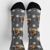Personalized Custom Photo Blob - Snowflake Husky  ソックス (上部)