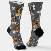 Personalized Custom Photo Blob - Snowflake Husky  ソックス (傾斜あり)