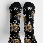 Personalized Custom Photo Blob - Winter Husky  ソックス (上部)