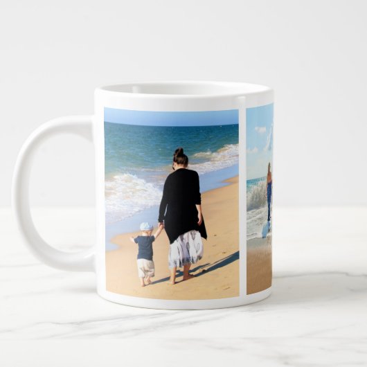 Personalized Custom Photo Collage Coffee Mug ジャンボコーヒーマグカップ (左)
