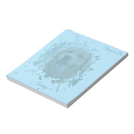 Personalized Custom Photo Pet with Name ノートパッド (回転)