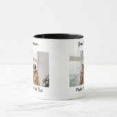 Personalized Custom Photo Text Combo Mug マグカップ (中央)