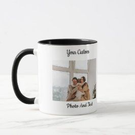 Personalized Custom Photo Text Combo Mug マグカップ
