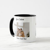 Personalized Custom Photo Text Combo Mug マグカップ (正面左)
