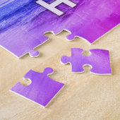 Personalized Custom Photo Vaporwave ジグソーパズル (側面)