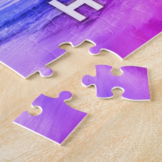 Personalized Custom Photo Vaporwave ジグソーパズル (側面)