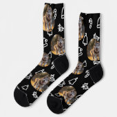 Personalized Custom Photo - Winter Celebration ソックス (左)