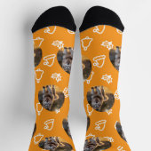 Personalized Custom Photo - Winter Celebration ソックス (上部)