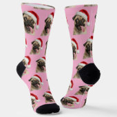 Personalized Custom Pug Christmas  ソックス (傾斜あり)