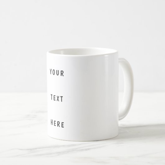 Personalized Custom Text Coffee Mug コーヒーマグカップ (正面右)