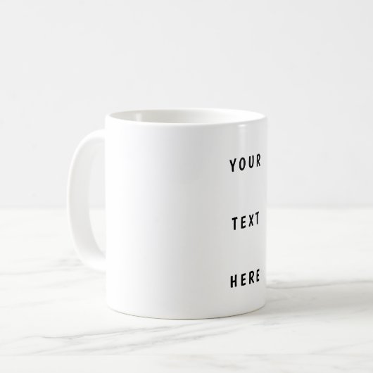 Personalized Custom Text Coffee Mug コーヒーマグカップ (正面左)