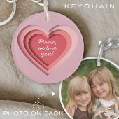 Personalized Custom Text Photo Heart キーホルダー