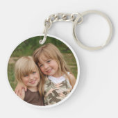 Personalized Custom Text Photo Heart キーホルダー (裏面)