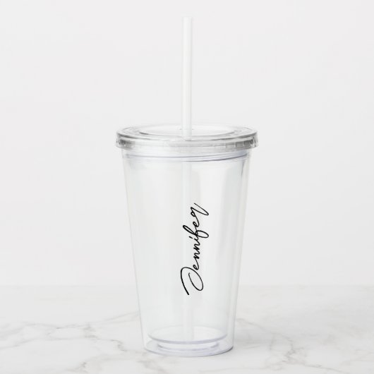 Personalized Custom Tumbler | Bridesmaid Tumbler w アクリルタンブラー (正面)