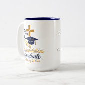 Personalized custom year Christian Graduation ツートーンマグカップ (正面左)