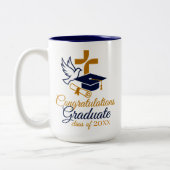 Personalized custom year Christian Graduation ツートーンマグカップ (左)