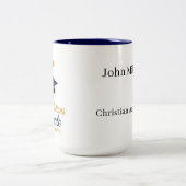 Personalized custom year Christian Graduation ツートーンマグカップ (中央)