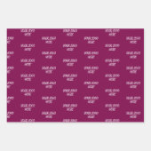 Personalized Custom Your Logo Here Business Office ラッピングペーパーシート (正面2)