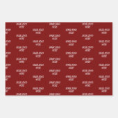 Personalized Custom Your Logo Here Business Office ラッピングペーパーシート (正面3)