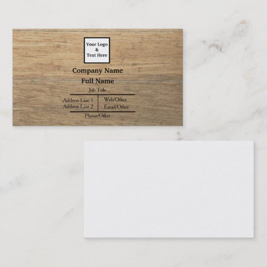 Personalized Custom Your Own 名刺 (正面/裏面)