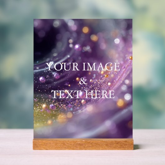 Personalized Custom Your Own Photo アクリルサイン (ニュートラル)