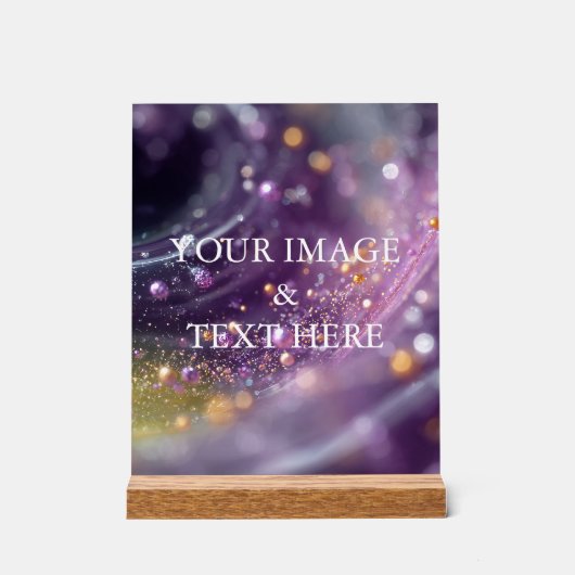 Personalized Custom Your Own Photo アクリルサイン (正面)