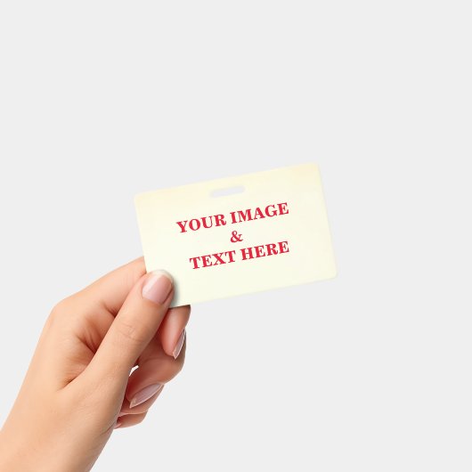 Personalized Custom Your Own Photo & Text バッジ (手持ち)